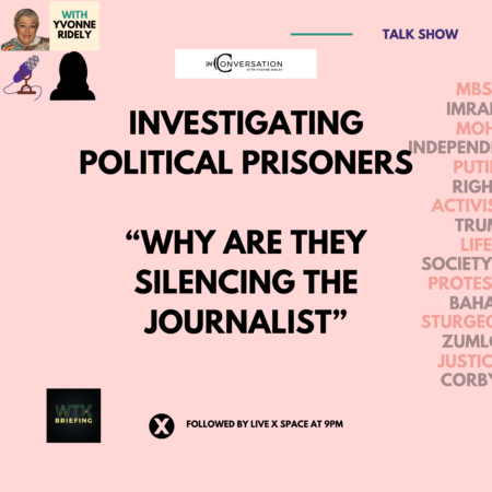 In Conversation is a weekly series of WTX International global affairs and interview podcast hosted by Diplomatic news editor Yvonne Ridley.