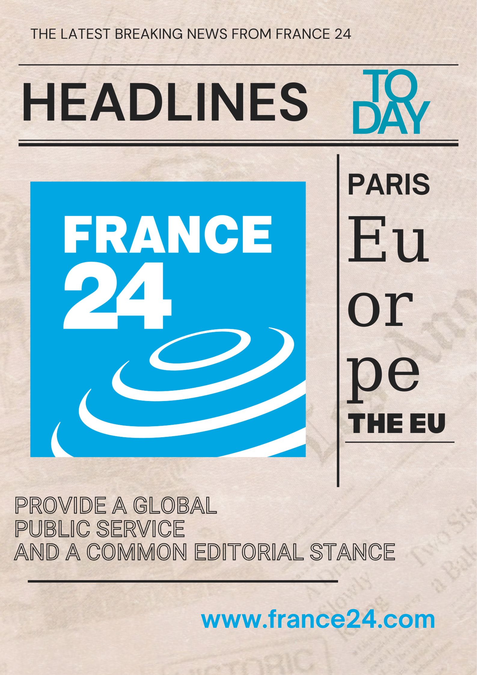 France 24 newspaper front page