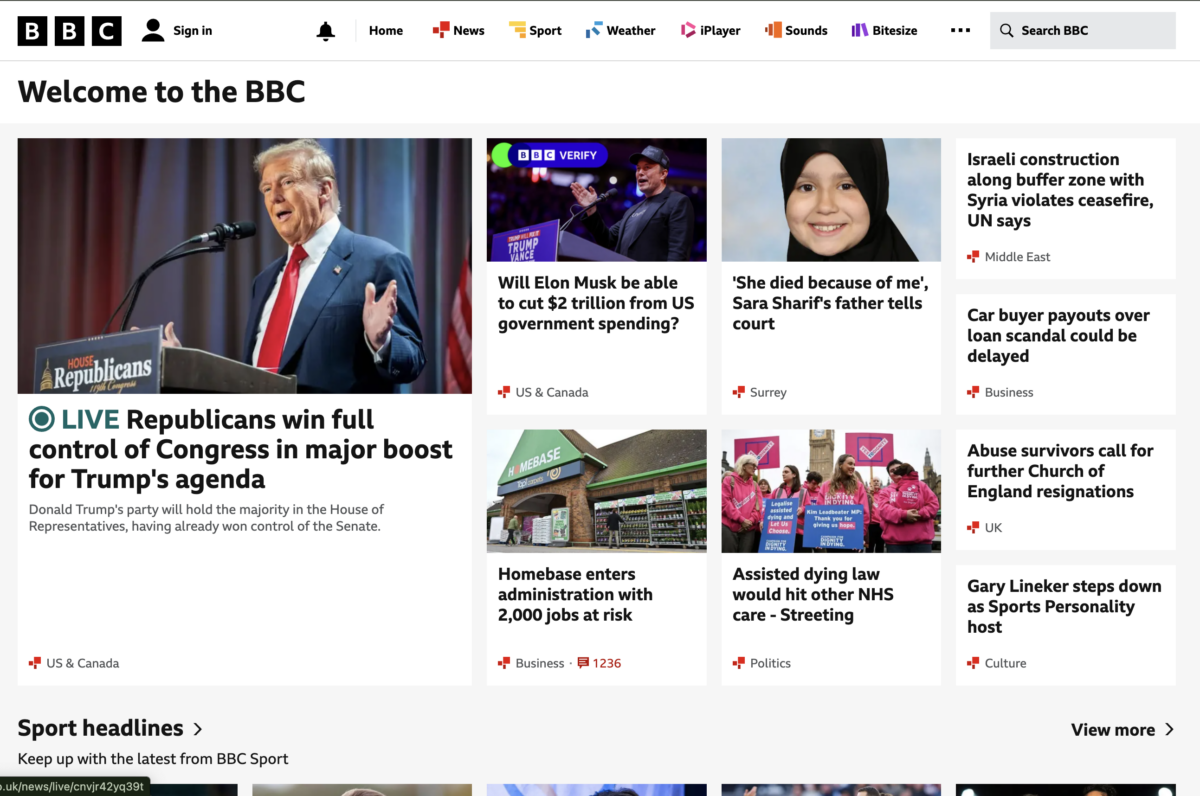 The world news from the BBC