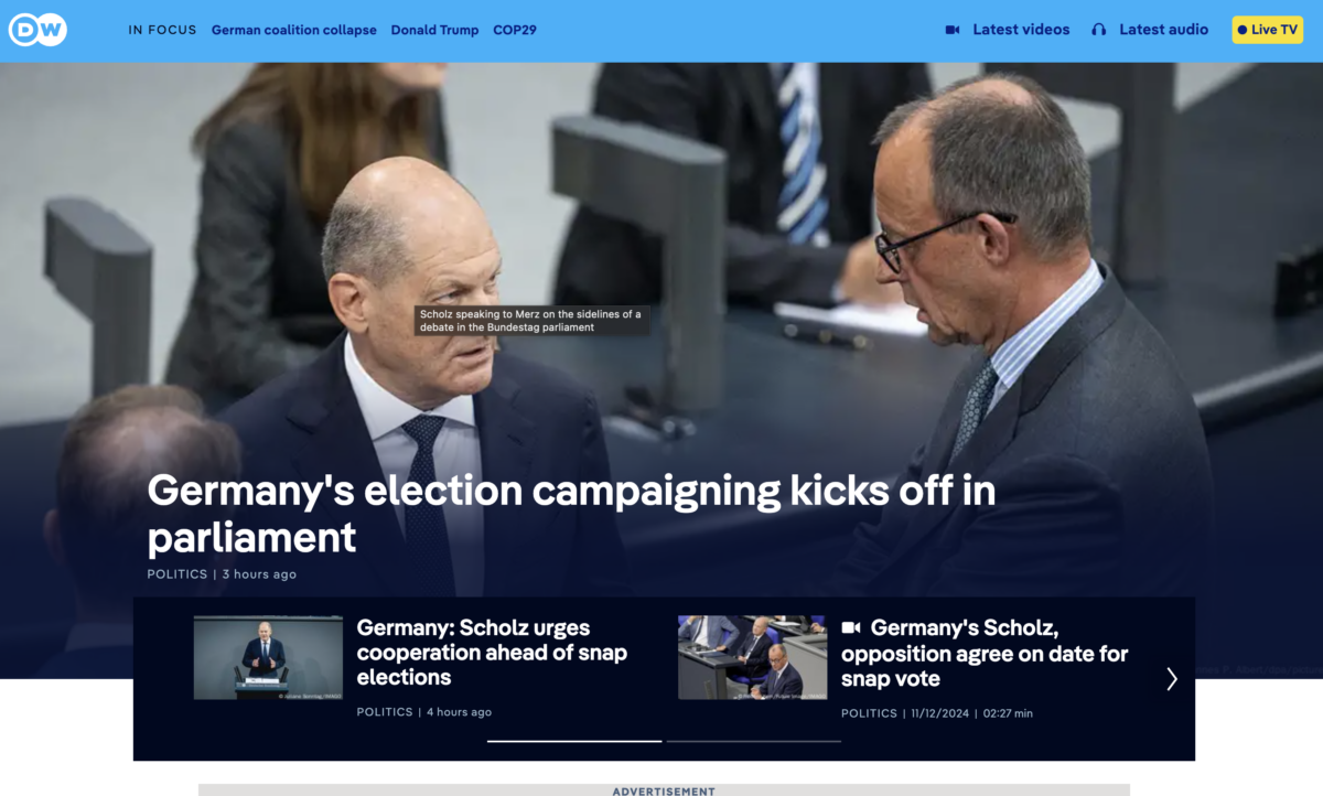 The News Today in Germany - DW News Website