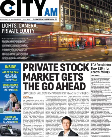 CITY AM – Private stock market gets the go ahead