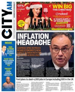 CITY AM - Inflation headache