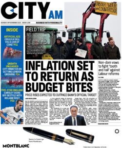 CITY AM – Inflation set to return as Budget bites 