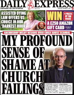 Daily Express - My profound sense of shame at Church failings 