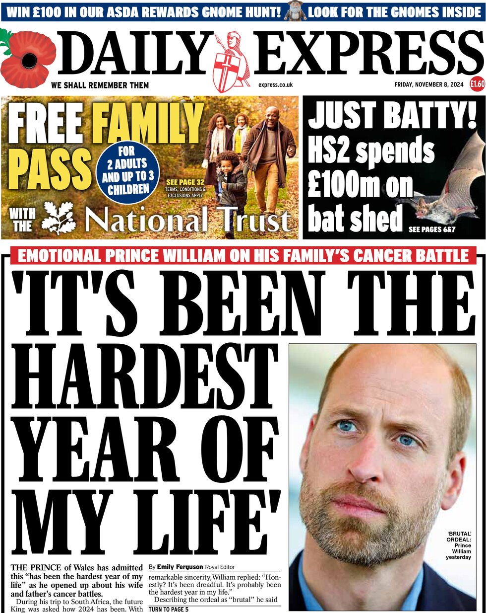 Daily Express - ‘It’s been the hardest year of my life’ 
