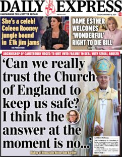 Daily Express – Can we really trust the Church of England to keep us safe? I think the answer at the moment is no 