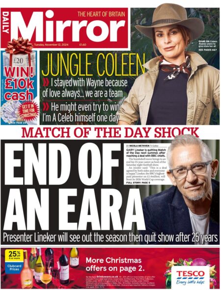 Daily Mirror – Match of the Day shock: End of an EARA 