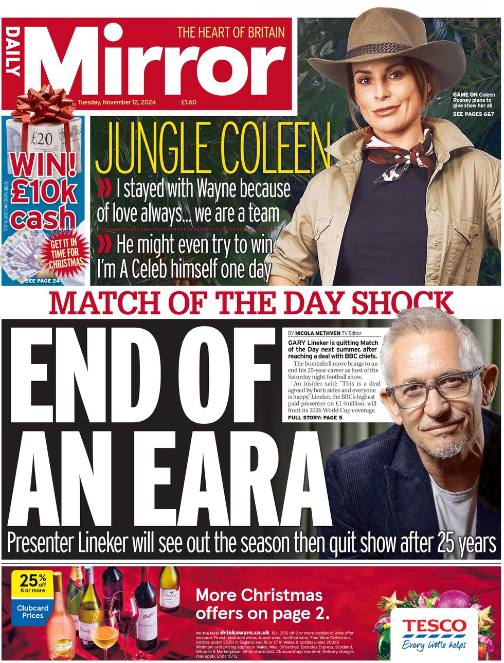 Daily Mirror - Match of the Day shock: End of an EARA 
