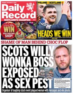 Scots willy wonka boss exposed as a sex pest – Daily Record