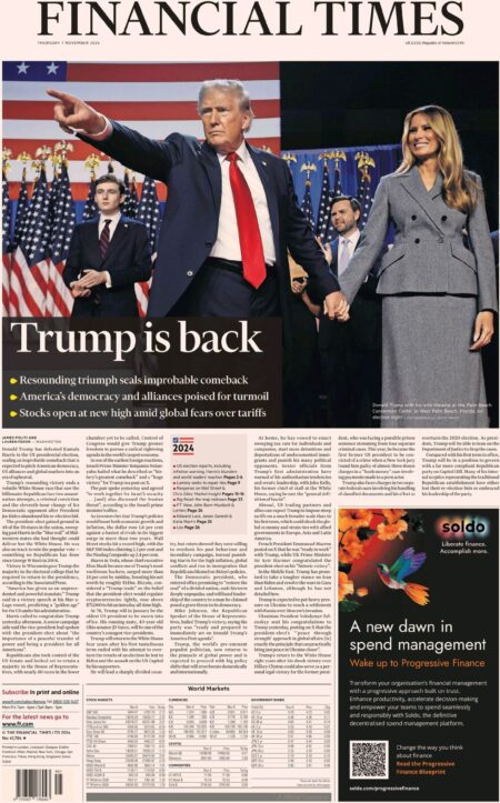 Financial Times – Trump is back 