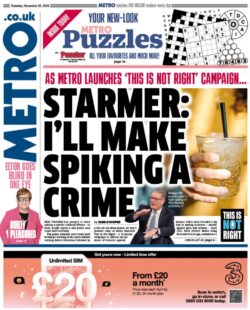 Stamer says he’ll make spiking a crime – Metro 