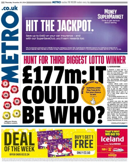 £177m it could be WHO? – Metro