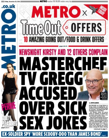 MasterChef TV Gregg accused over sick sex jokes – Metro 