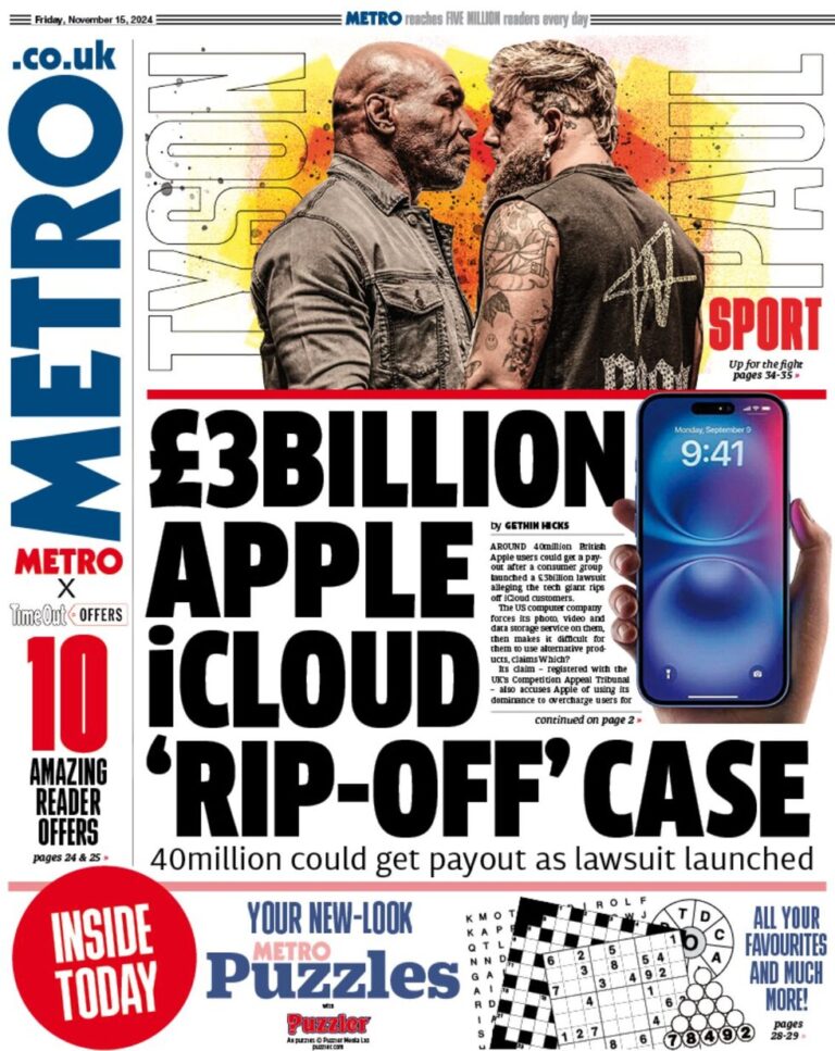 Metro - £3b Apple icloud case