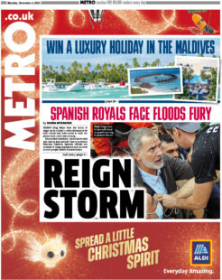 Metro – Spanish royals face floods fury 