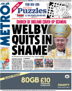 Metro -  Welby quits in shame 