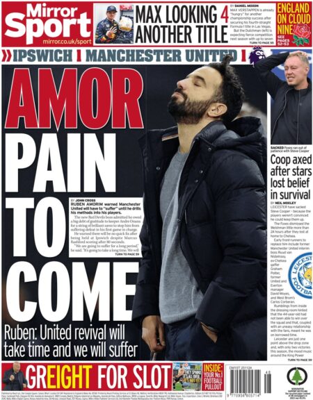 Mirror Sport – Ipswich 1 Manchester United 1 – Amor Pain To Come