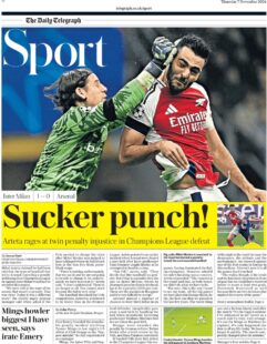 Telegraph Sport – Sucker Punch!