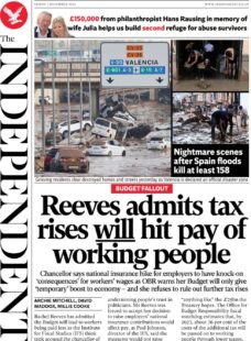 The Independent – Reeves admits tax rises will hit pay of working people 