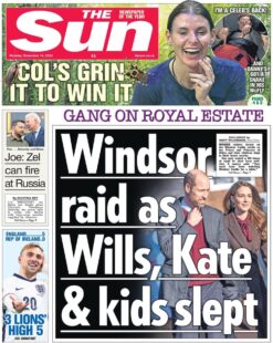 The Sun – Windsor raid as Wills, Kate and kids slept