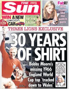 30 Years of Shirt Bobby Moore’s missing 1966 England World Cup top ‘ tracked down to Wales’