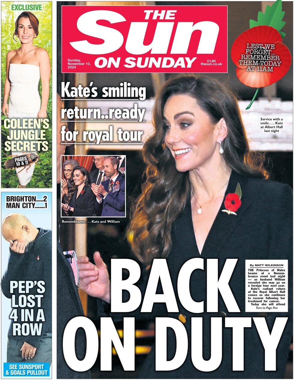 The Sun on Sunday - Back on duty 
