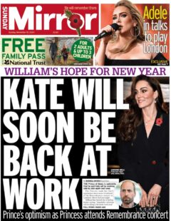 Sunday Mirror – Kate will soon be back at work 