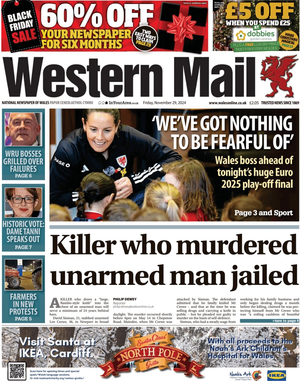 Killer who murdered unarmed man jailed - Western Mail