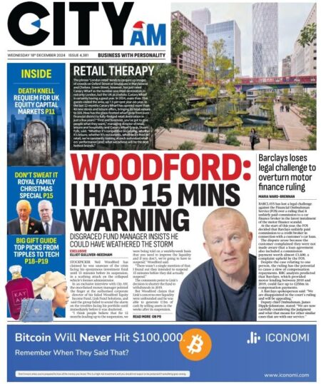 Neil Woodford interview: I had 15 mins warning – CITY AM