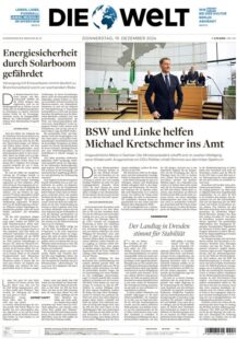 Die Welt Front Page 19/12/2024