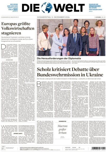 Die Welt Front Page 5/12/2024