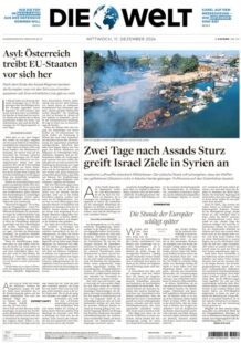 Die Welt Front Page 11/12/2024