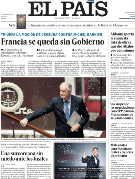 El Pais Front Page 6/12/2024