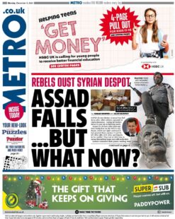 ASSAD FALLS …BUT WHAT NOW? – Metro 