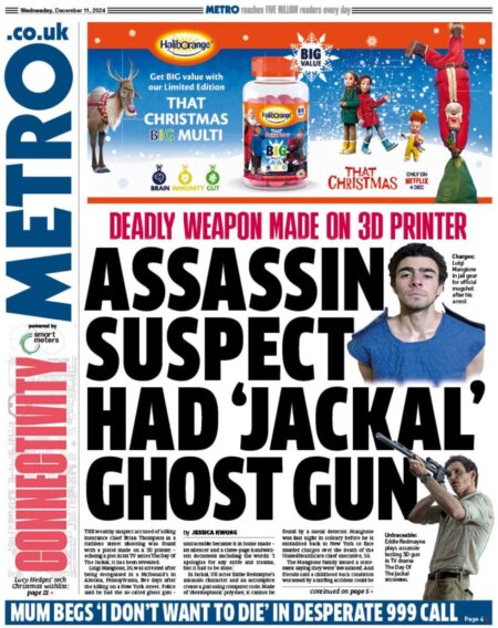 Assassin suspect had jackal ghost gun – Metro 