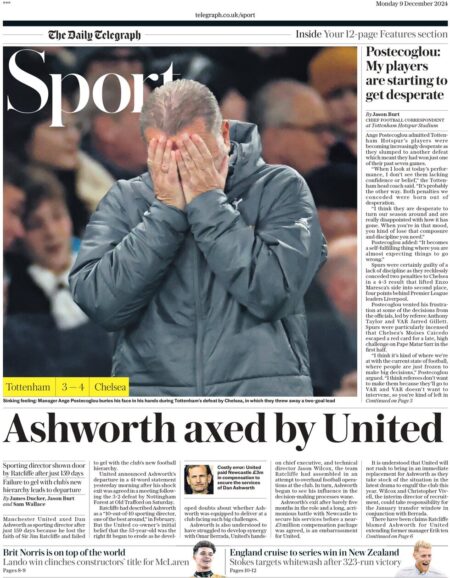 Ashworth axed by United – Telegraph Sport