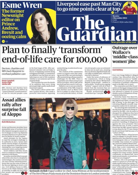 Plan to finally ‘transform’ end-of-life care for 100,000 – The Guardian 