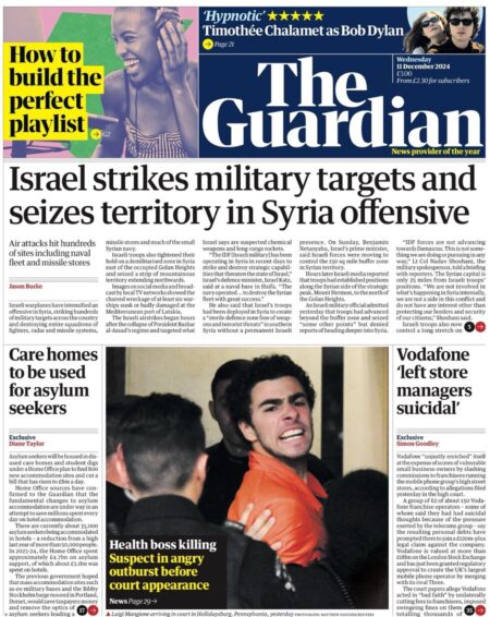 Israel strikes military targets and seizes territory in Syria offensive – The Guardian