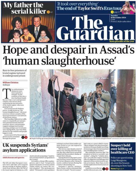 The Guardian Front Page 10/12/2024