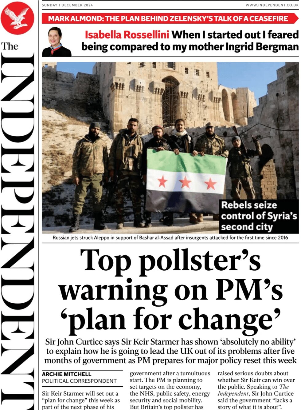 Top pollster's warning on PM's 'plan for change - The Independent