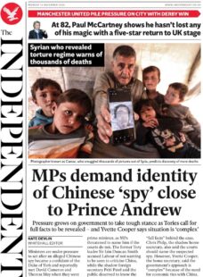 MPs demand identity of Chinese ‘spy’ close to Prince Andrew – The Independent