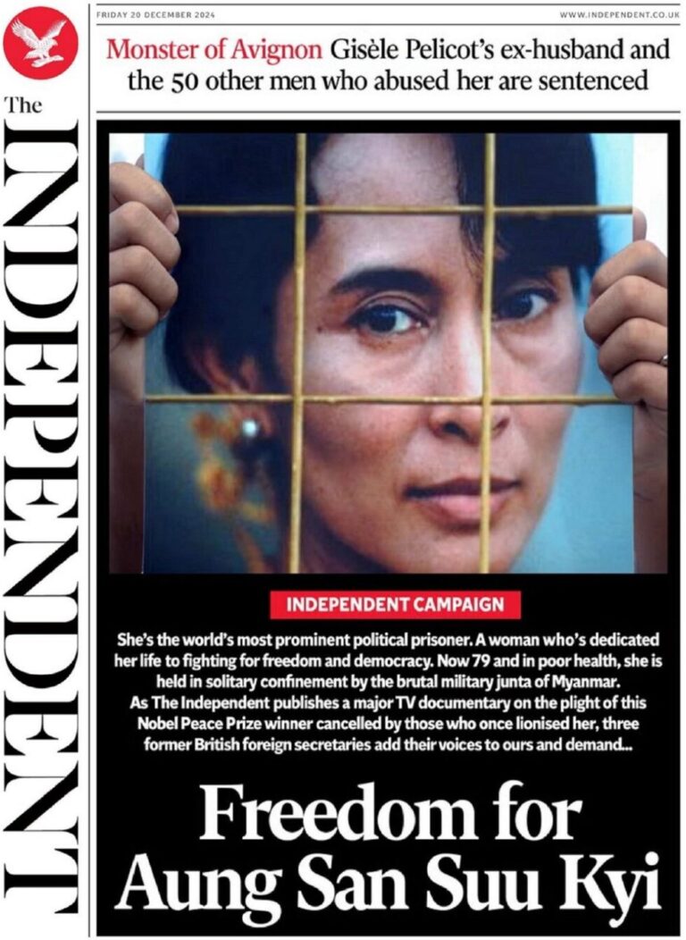 The Independent Front Page 20/12/2024