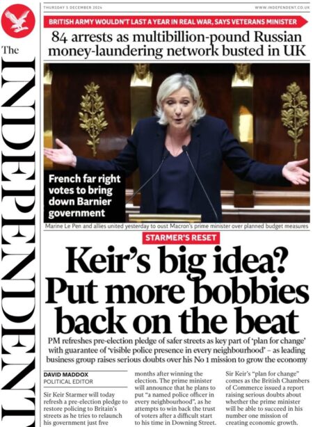 The Independent Front Page 5/12/2024