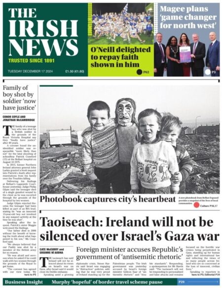 The Irish News Front Page 17/12/2024