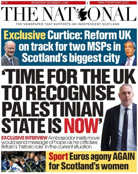 ‘Time for the UK to recognise Palestinian state is now’ – The National (Scotland) 