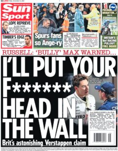 ‘I’ll put your f****** head in the wall – Sun Sport