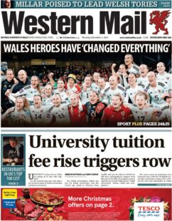 University tuition fee rise triggers row – Western Mail