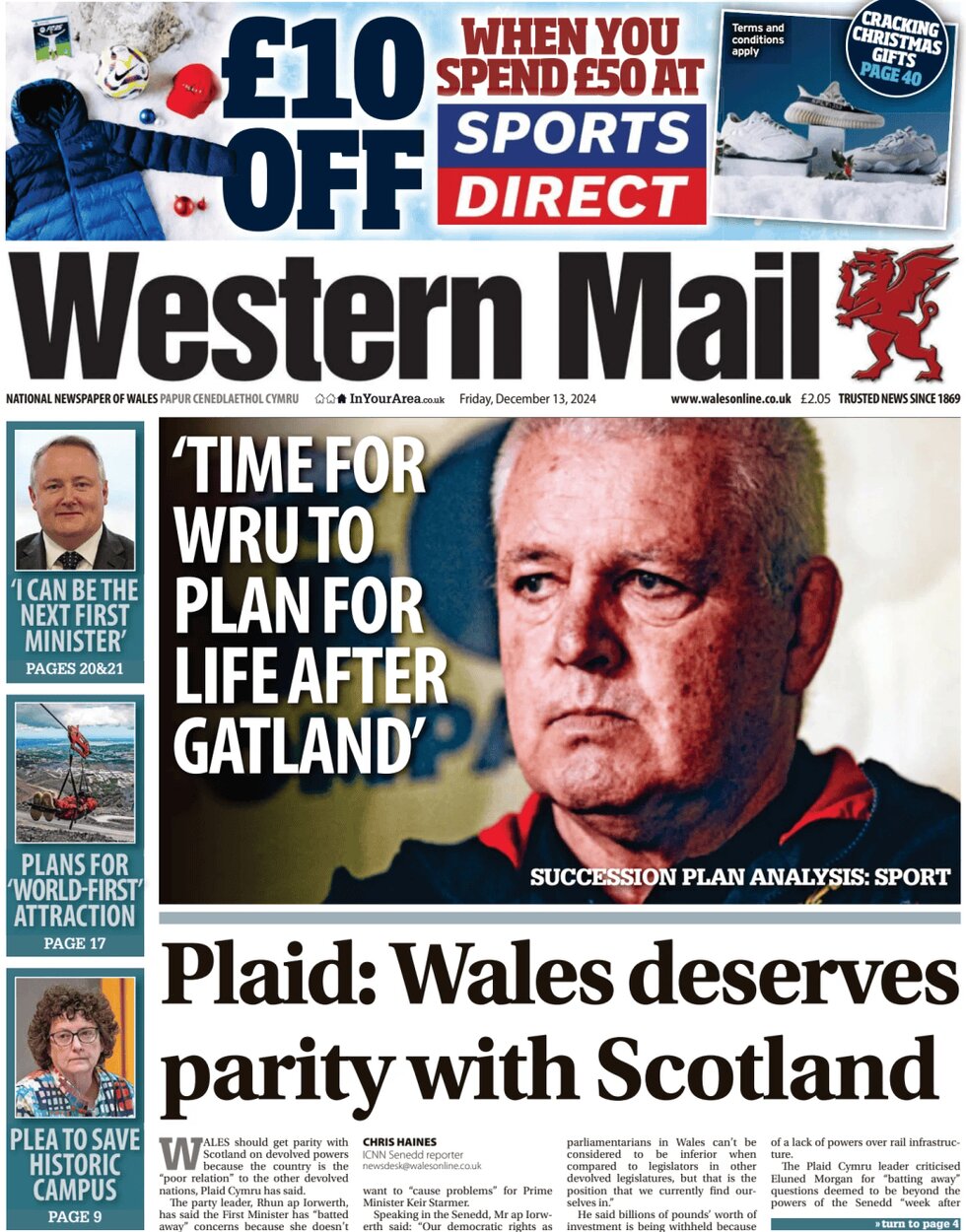 Plaid: Wales deserves parity with Scotland - Western Mail