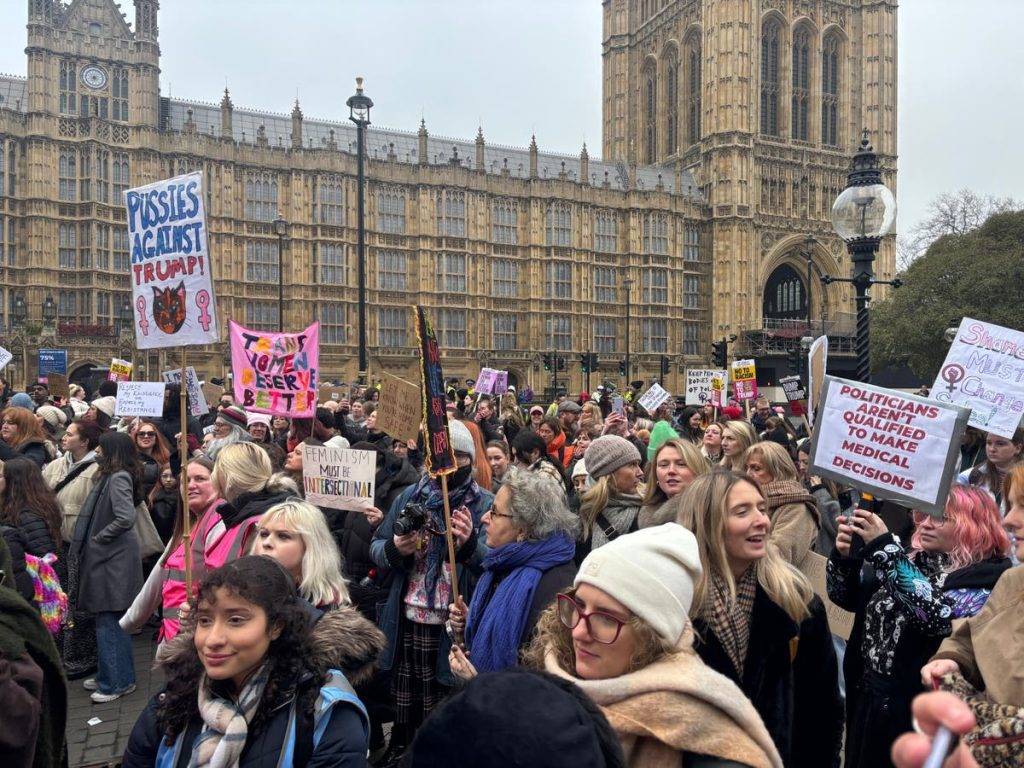 Tens of thousands take to streets across UK to march in solidarity with oppressed women around world Tens of thousands take to streets across UK to march in solidarity with oppressed women around world