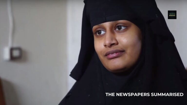 ‘US tells Britain to take Shamima Begum back or risk US friendship’ & ‘Chancellor facing growing financial pressure’